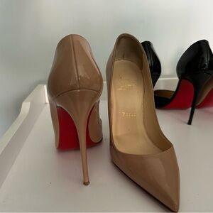Christian Louboutin So Kate 120mm Nude Patent Leather 37